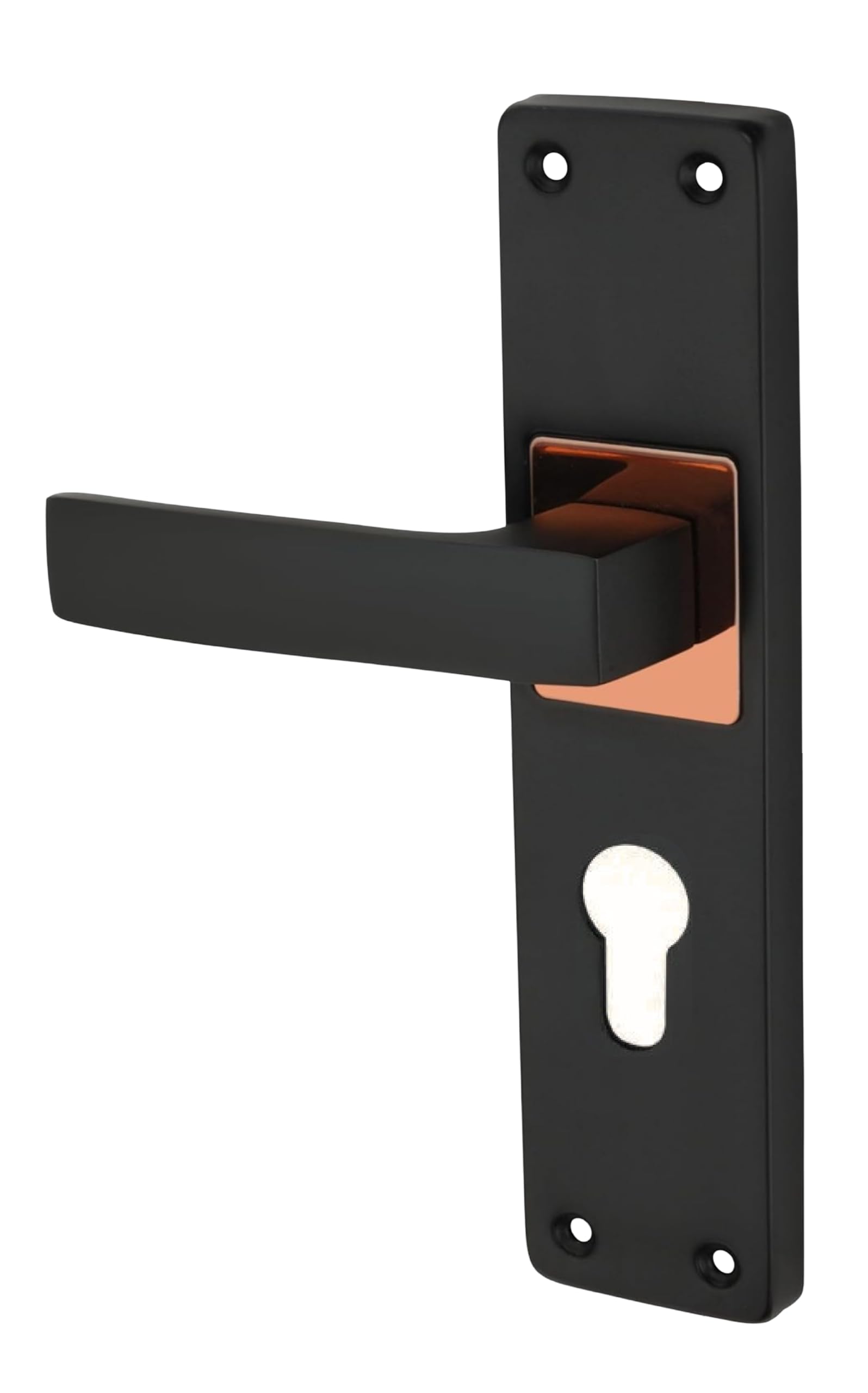 Trevi Premium Matte Black Mortise Door Handle Lock Set with